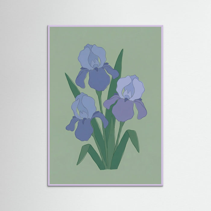 Lilac Wood Still Life Lilies