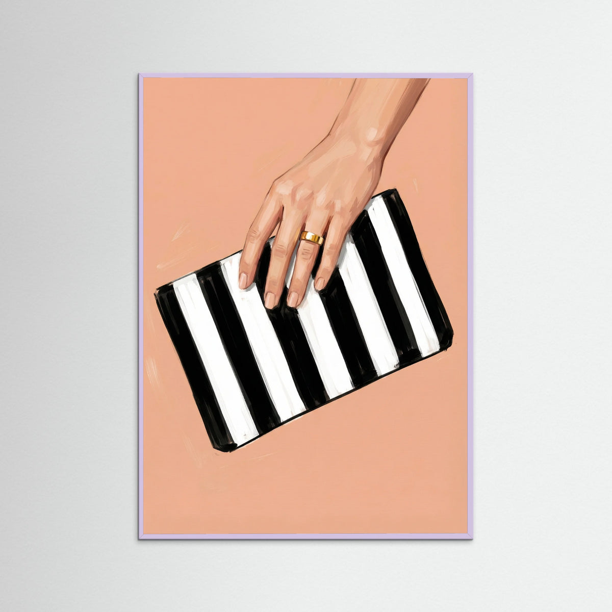Lilac Wood Striped Chic