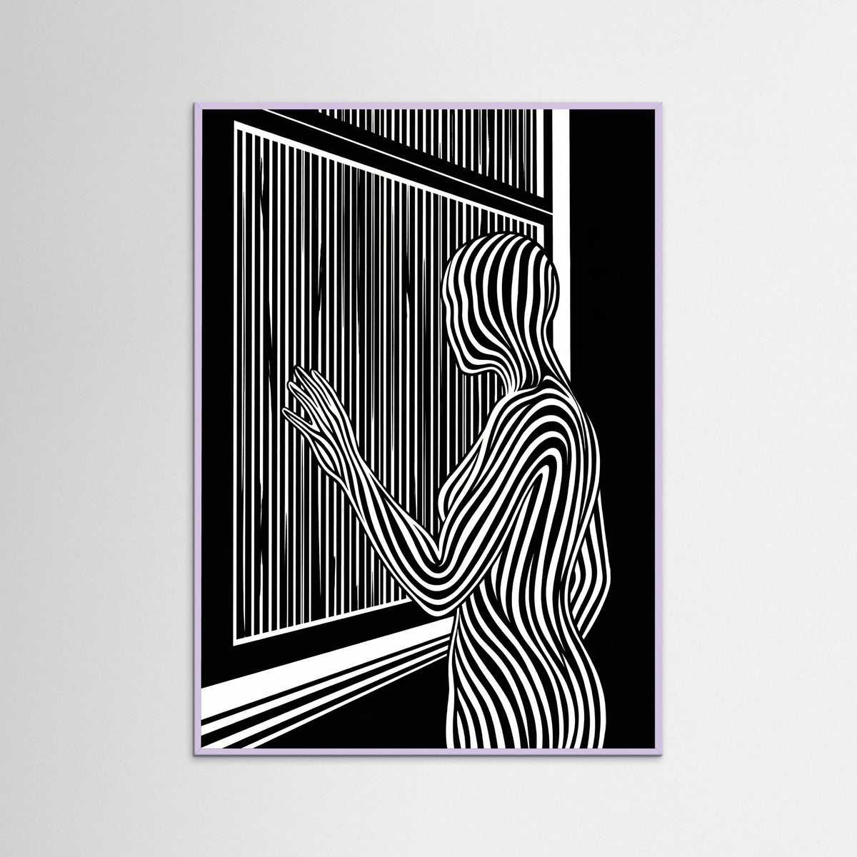 Lilac Wood Striped Contemplation