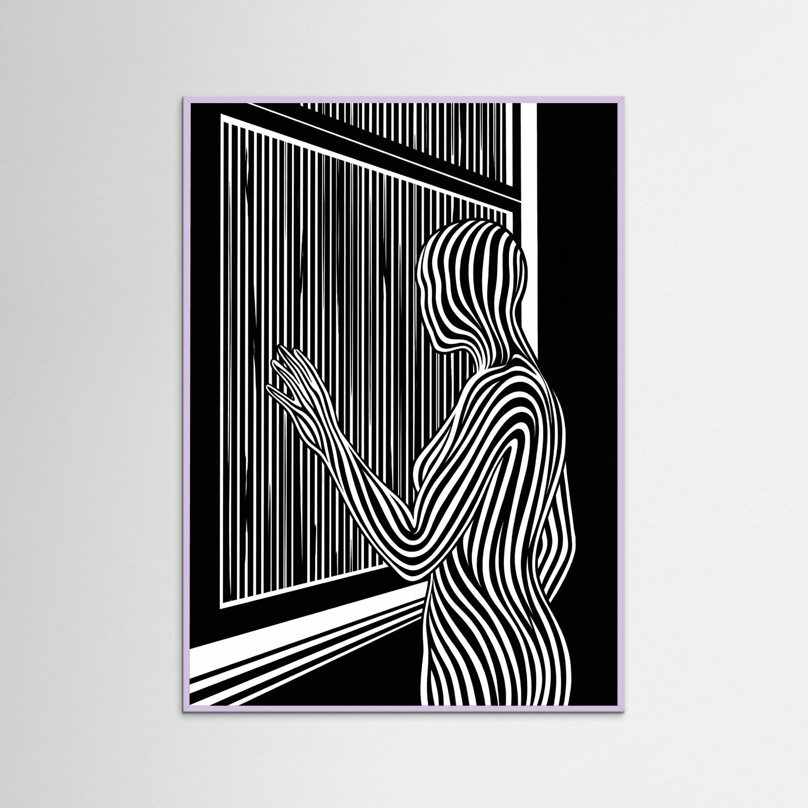 Lilac Wood Striped Contemplation