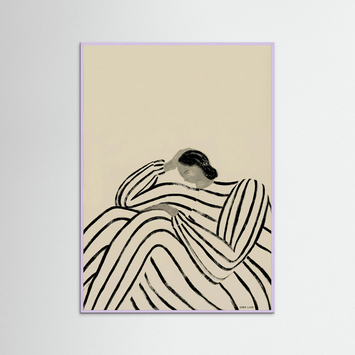 Lilac Wood Striped Contemplation