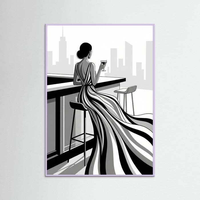 Lilac Wood Striped Elegance