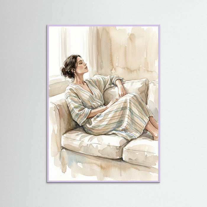 Lilac Wood Striped Serenity Beige