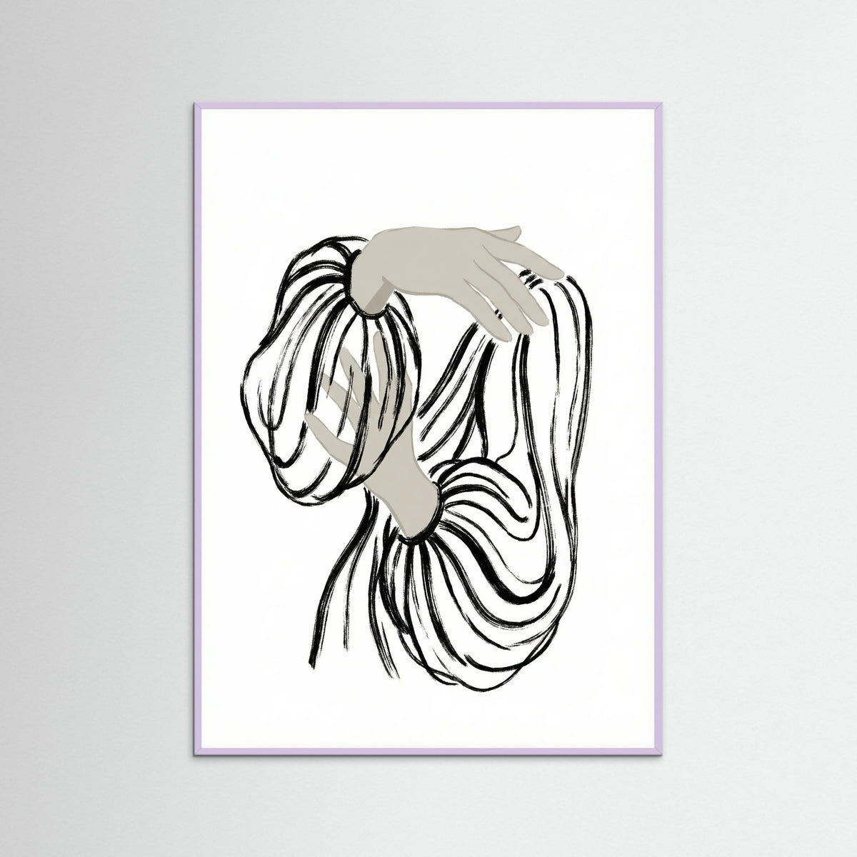 Lilac Wood Striped Serenity Black