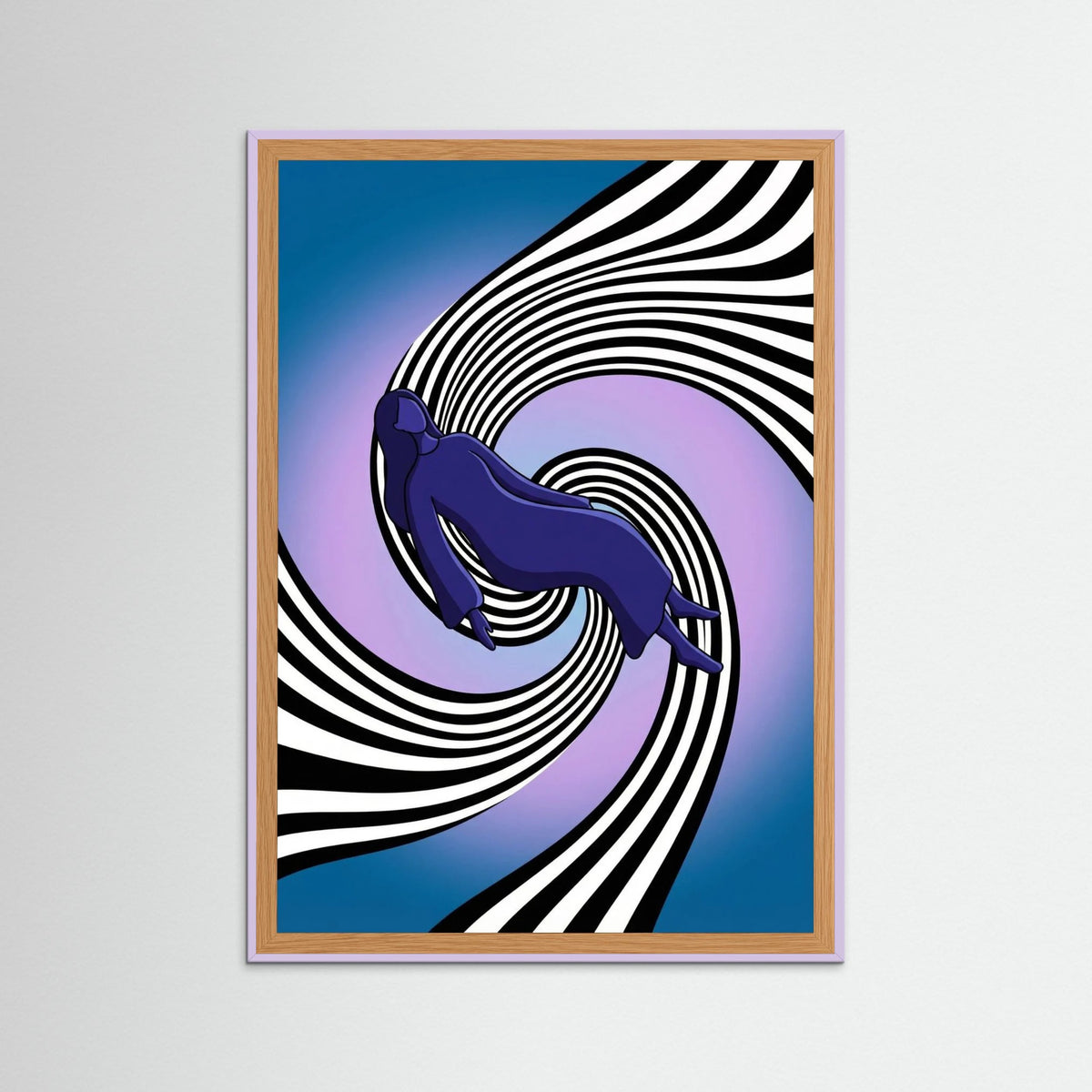 Lilac Wood Striped Serenity Black