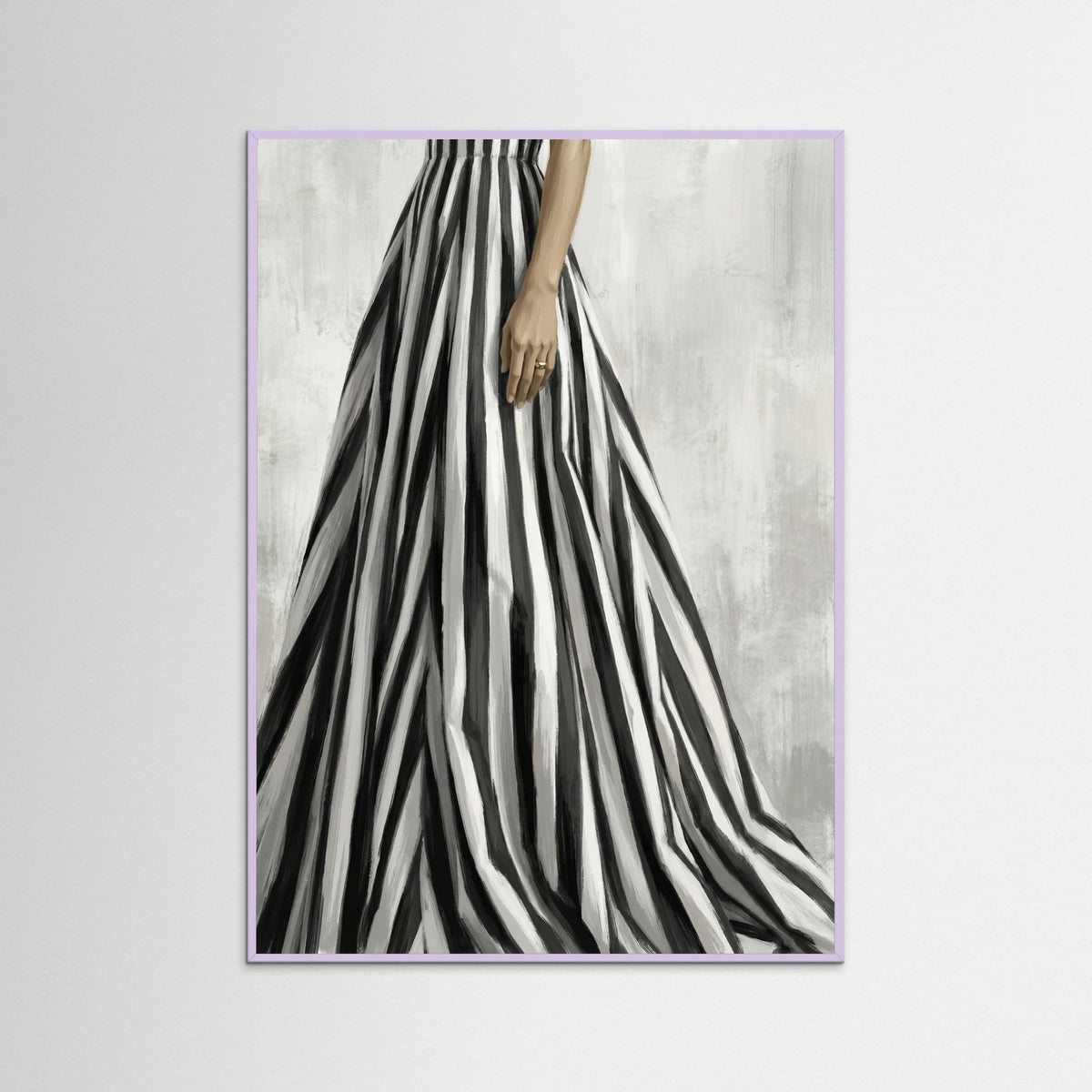 Lilac Wood Striped Silhouette Black