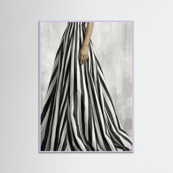 Lilac Wood Striped Silhouette Black