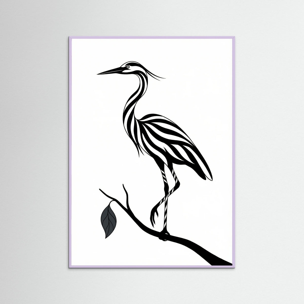 Lilac Wood Striped Silhouette Black