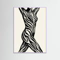 Lilac Wood Striped Silhouette Black