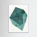 Lilac Wood Striped Stone I. Poster