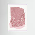 Lilac Wood Striped geometric shape Poster