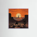 Lilac Wood Sunset Cowboy Poster