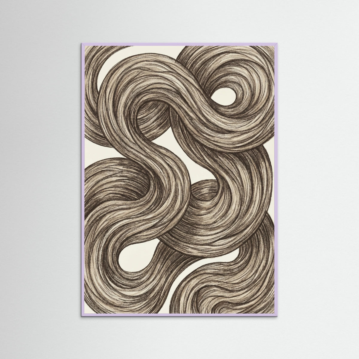 Lilac Wood Swirling Organic Forms