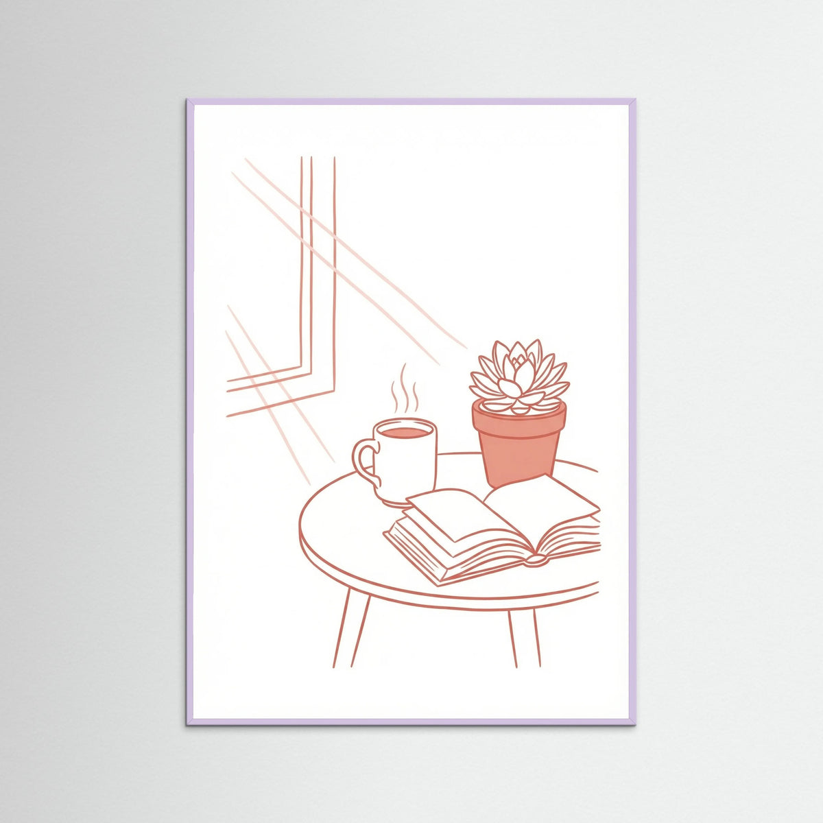 Lilac Wood Table Setting Sketch
