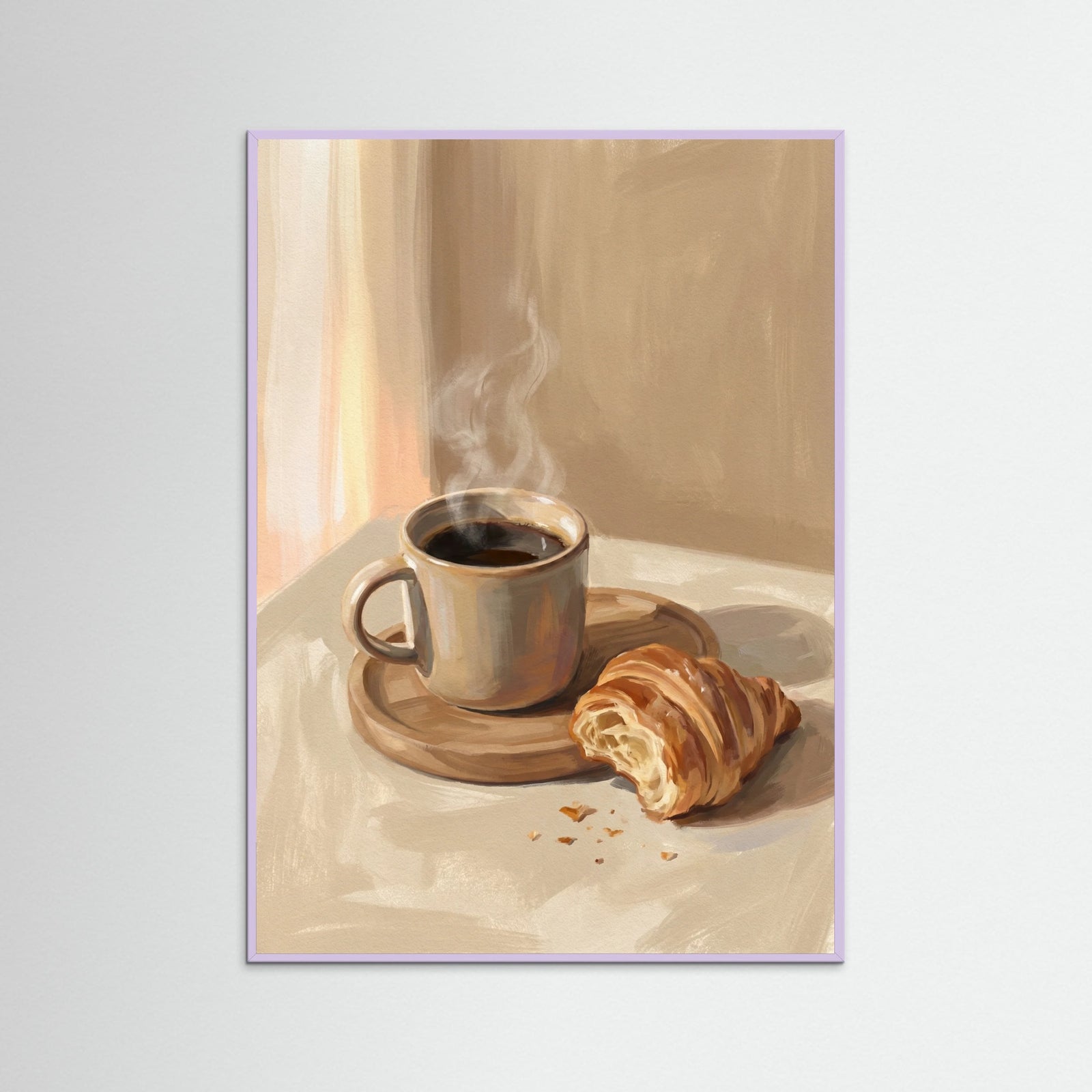 Lilac Wood Tabletop Coffee Still Life