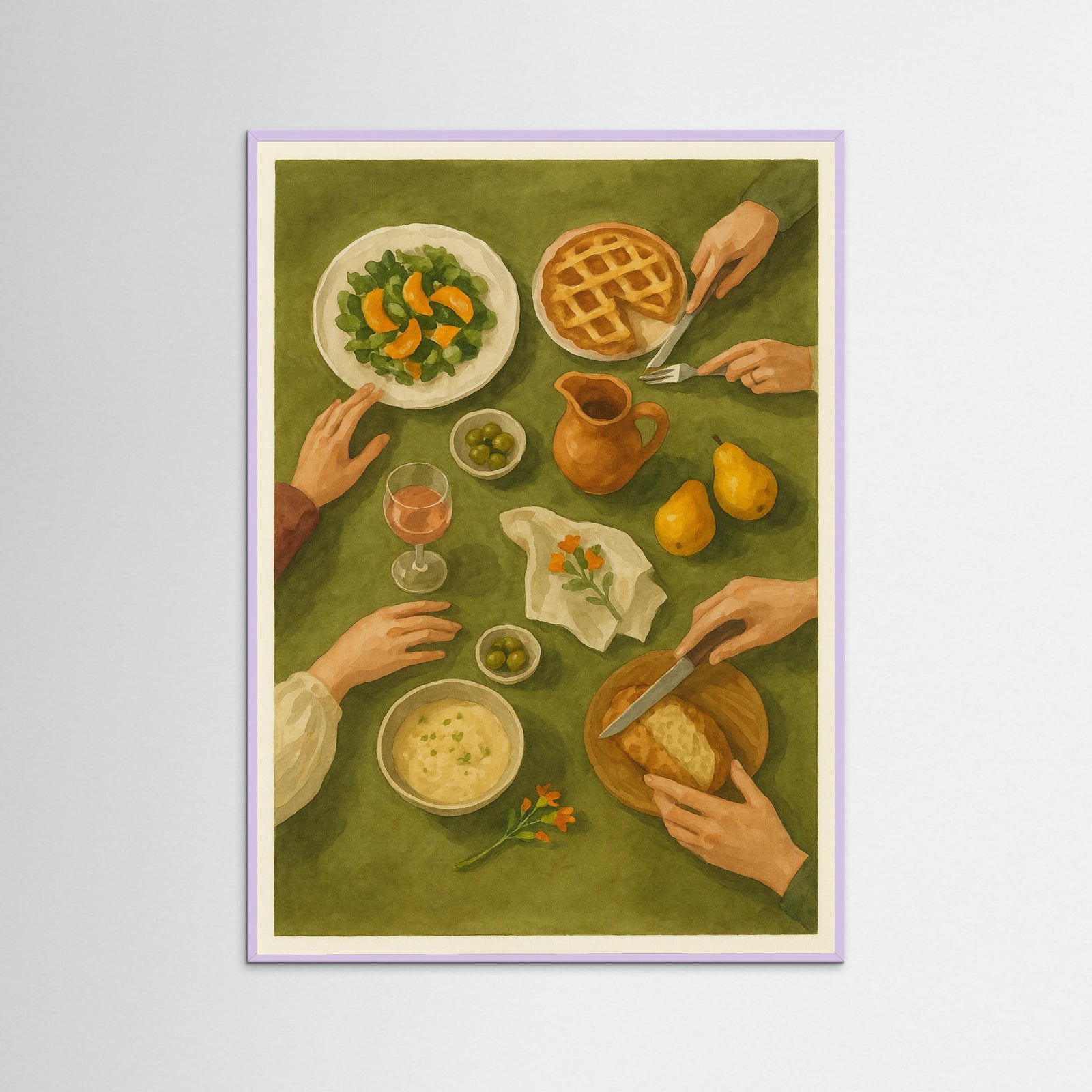 Lilac Wood Tea Time Arrangement 1