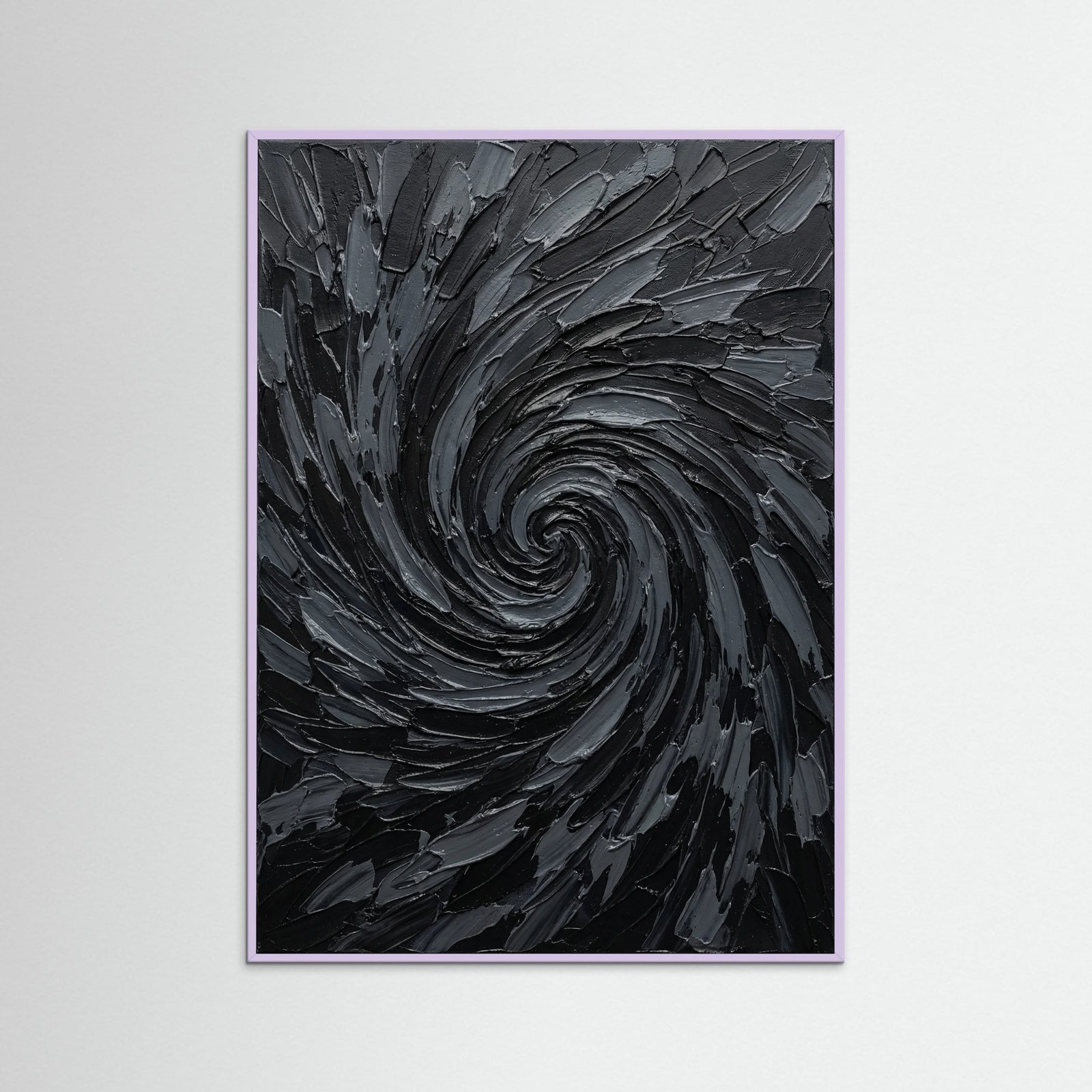 Lilac Wood Textured Abyss Black
