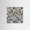 Lilac Wood The Mid Century Grid Pattern Poster