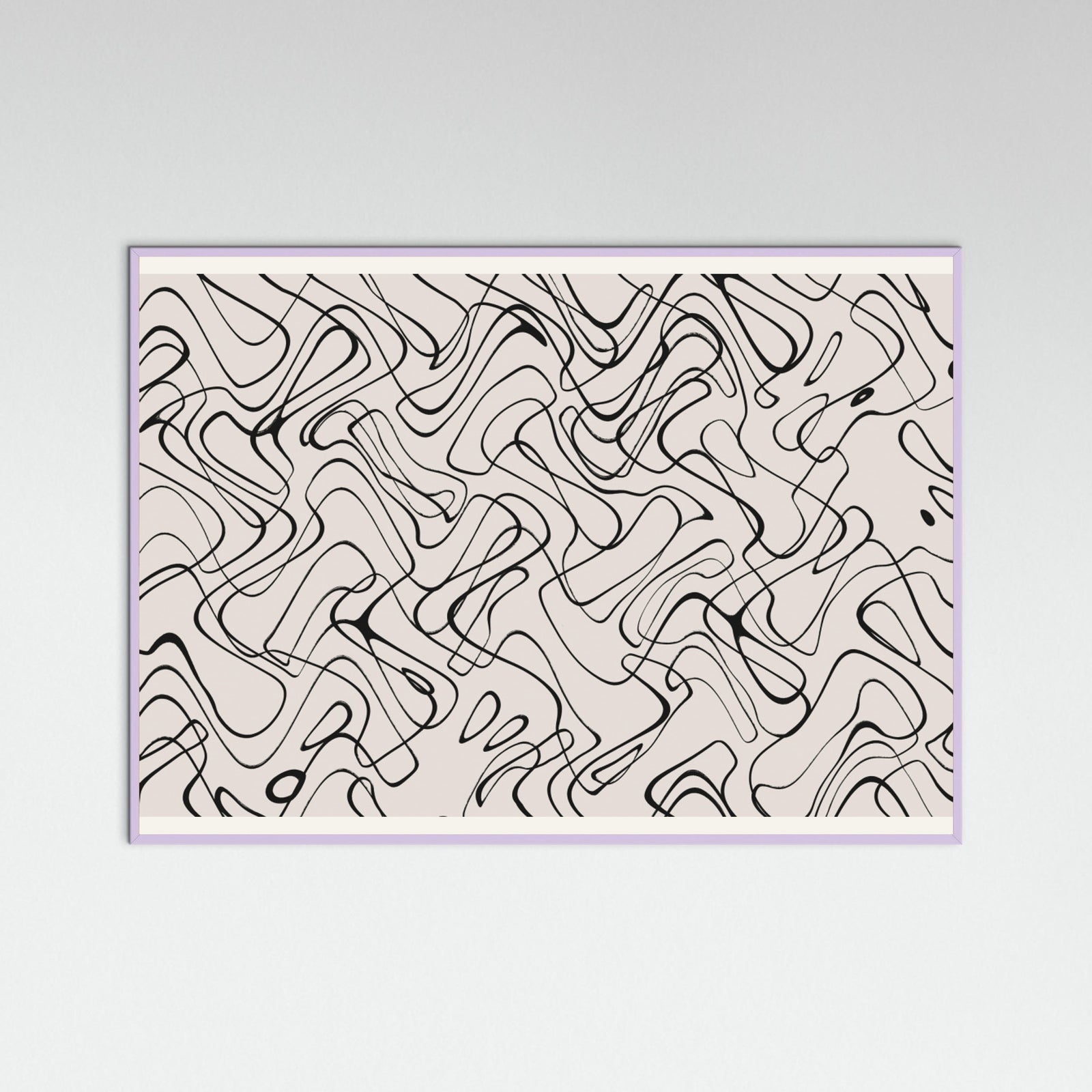 Lilac Wood Thin Shakey Lines Poster