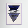 Lilac Wood Three Triangular Geometric Poster