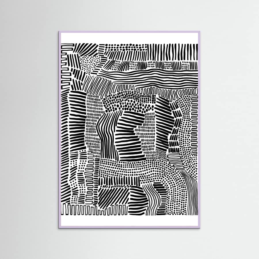 Lilac Wood Tribal Art Poster