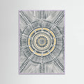 Lilac Wood Tribal Sun Poster