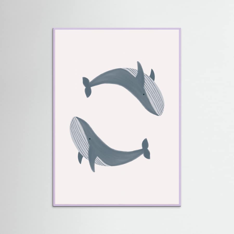 Two Whales Poster – Poster und Kunstdruck