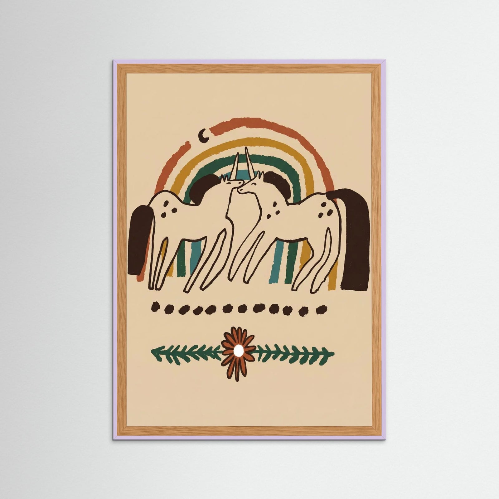 Lilac Wood Unicorn Rainbow Bond
