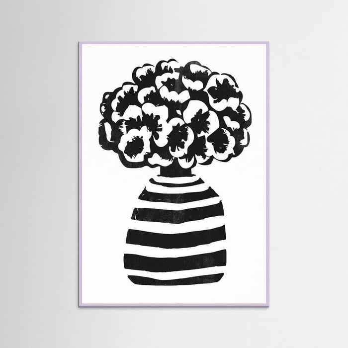 Vase Striped Poster – plakat og kunsttryk