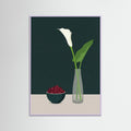 Lilac Wood Vase and Citrus