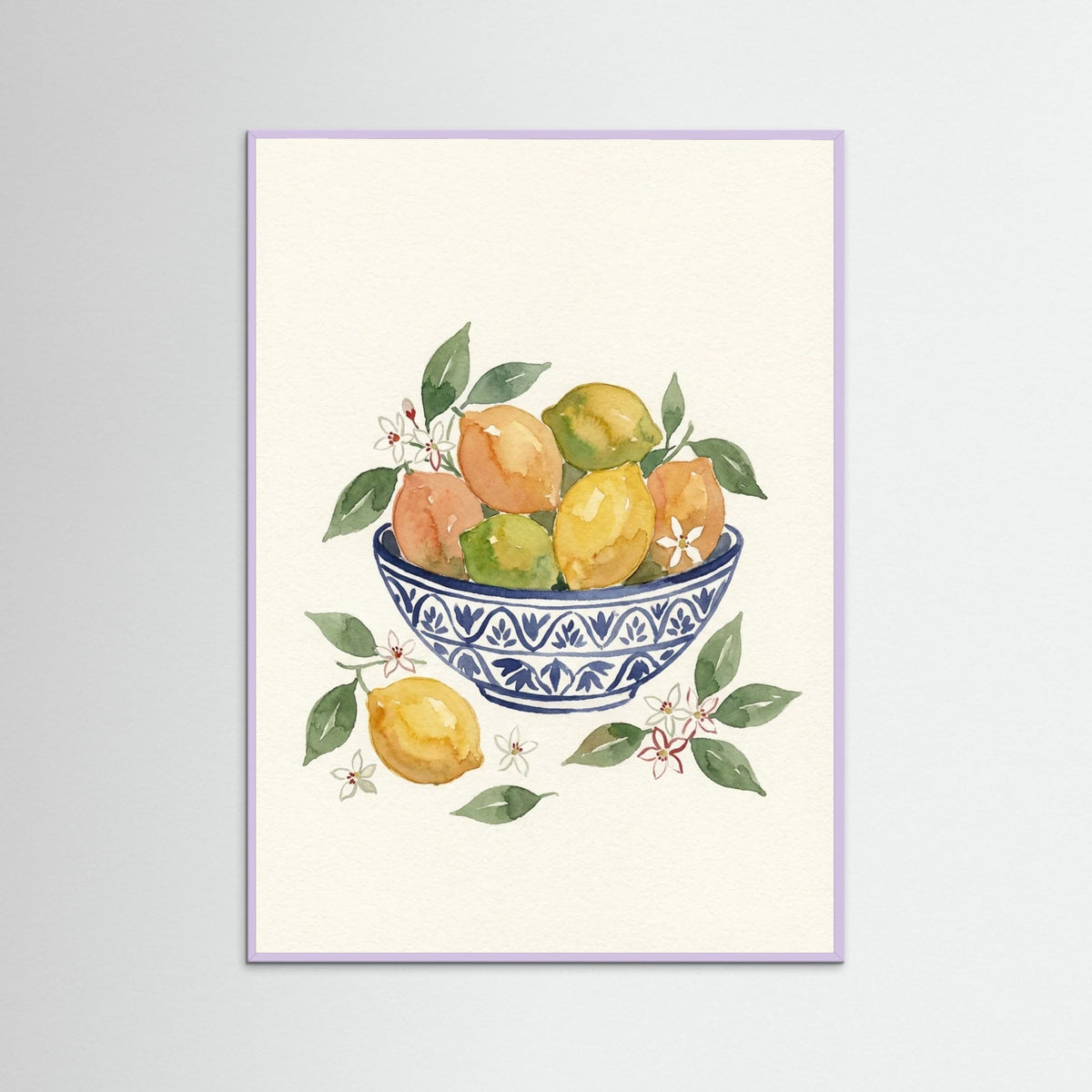 Lilac Wood Vase of Blooms