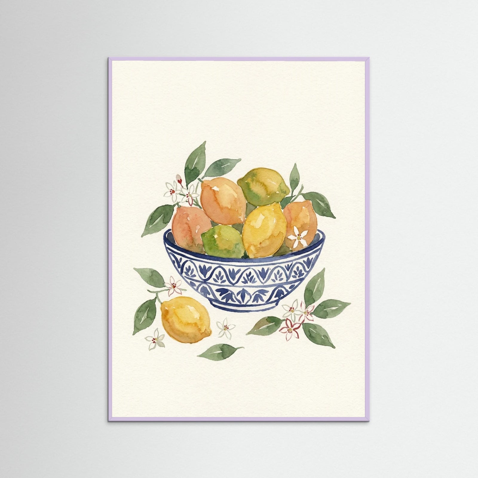 Lilac Wood Vase of Blooms