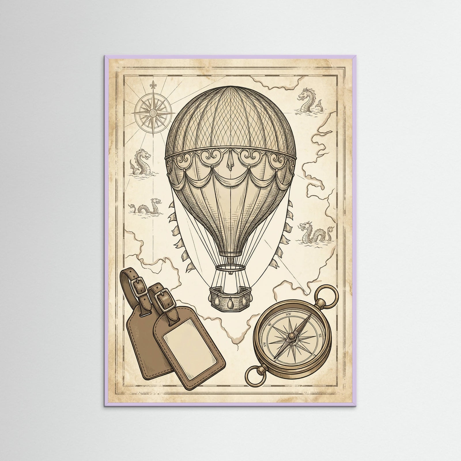 Lilac Wood Vintage Travel Elegance