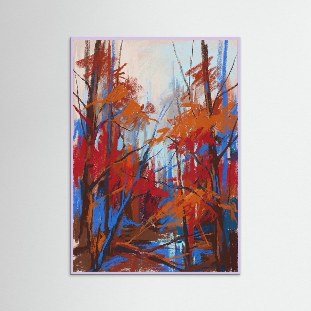 Lilac Wood Vivid Mountainscape Orange