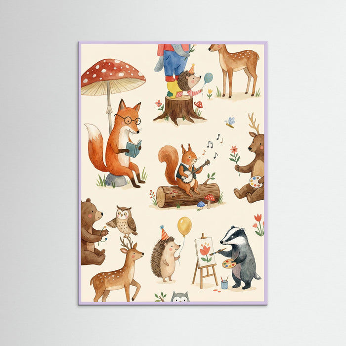 Lilac Wood Whimsical Alphabet Beige