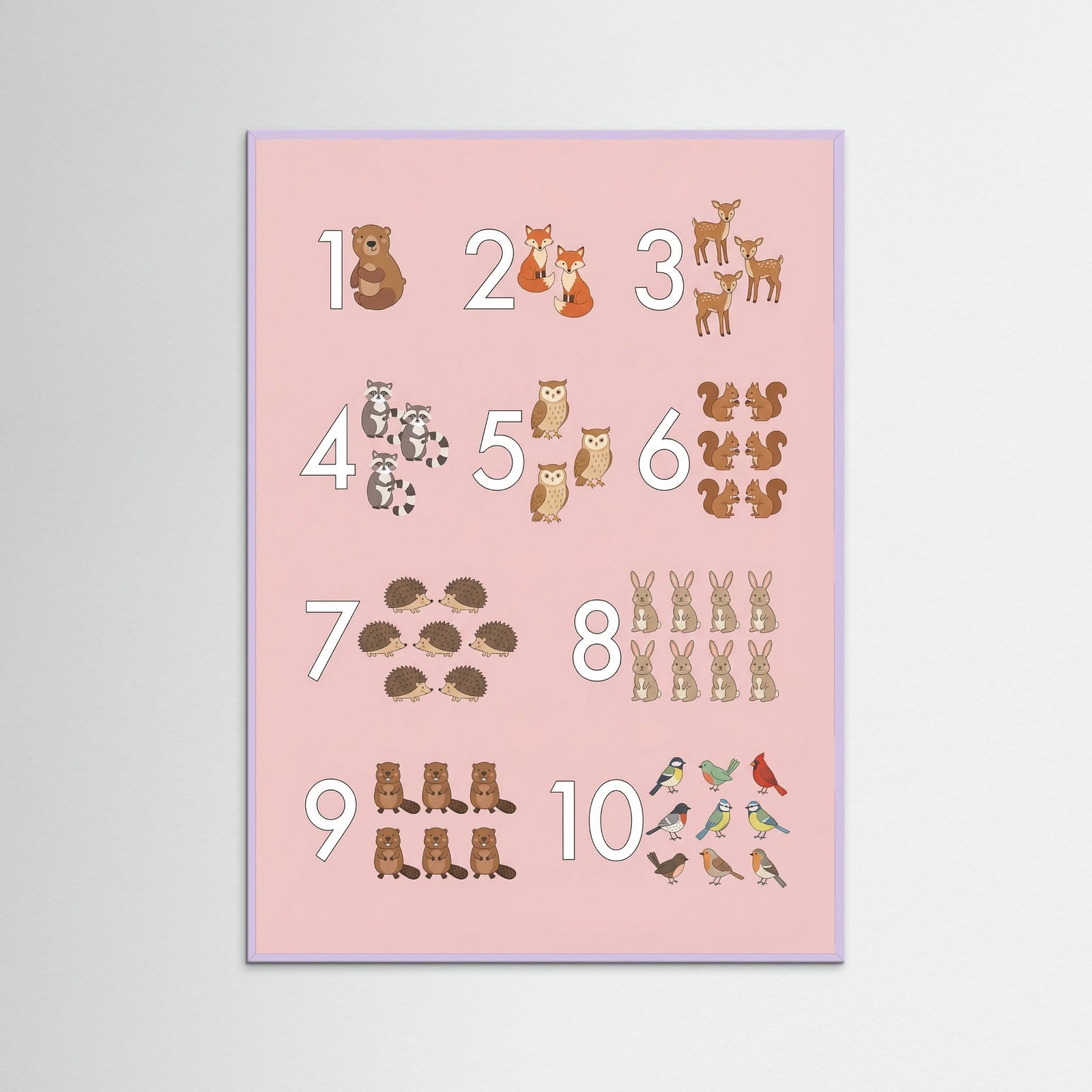 Lilac Wood Whimsical Alphabet Menagerie