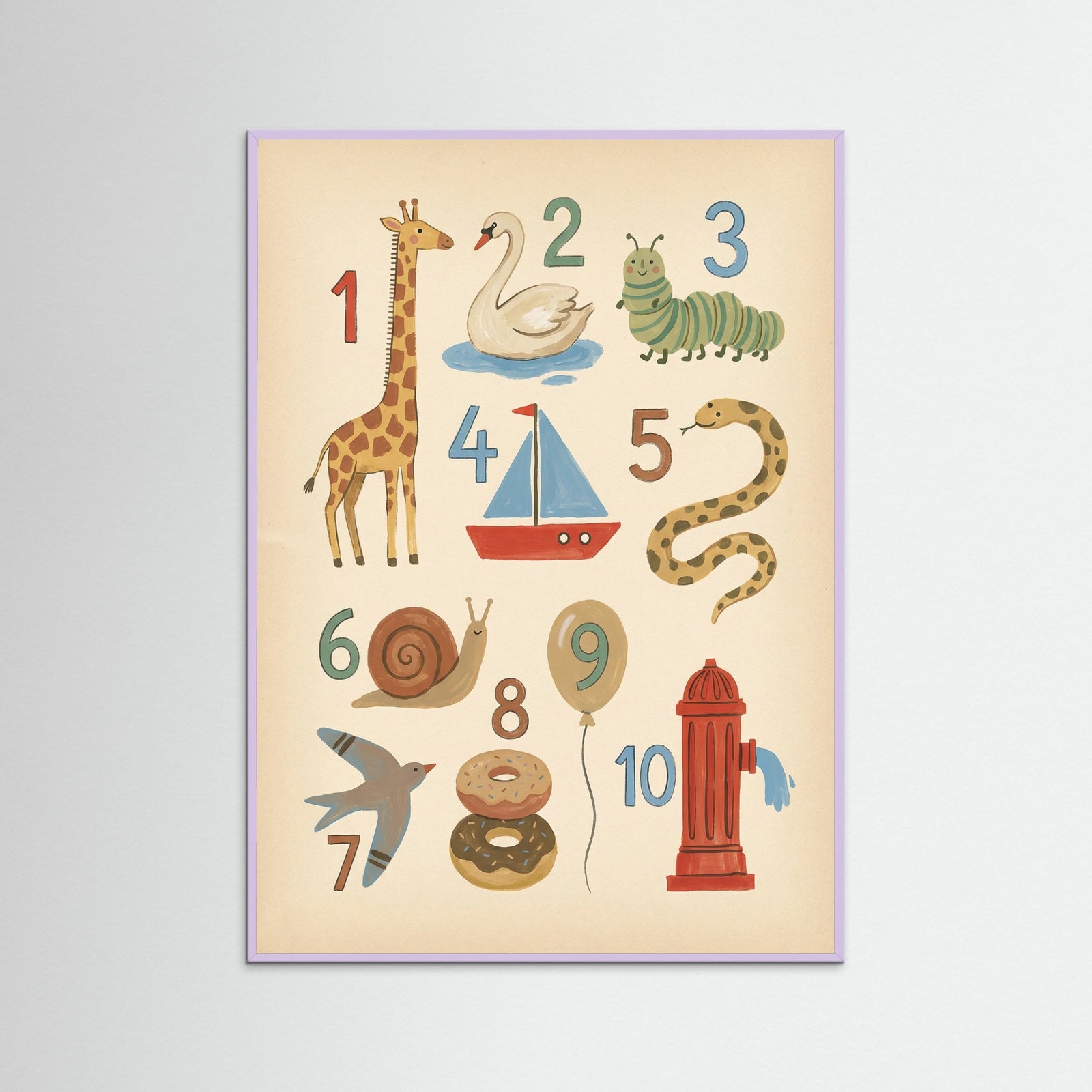 Lilac Wood Whimsical Alphabet