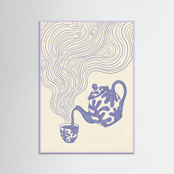 Lilac Wood Whimsical Coffee Swirls