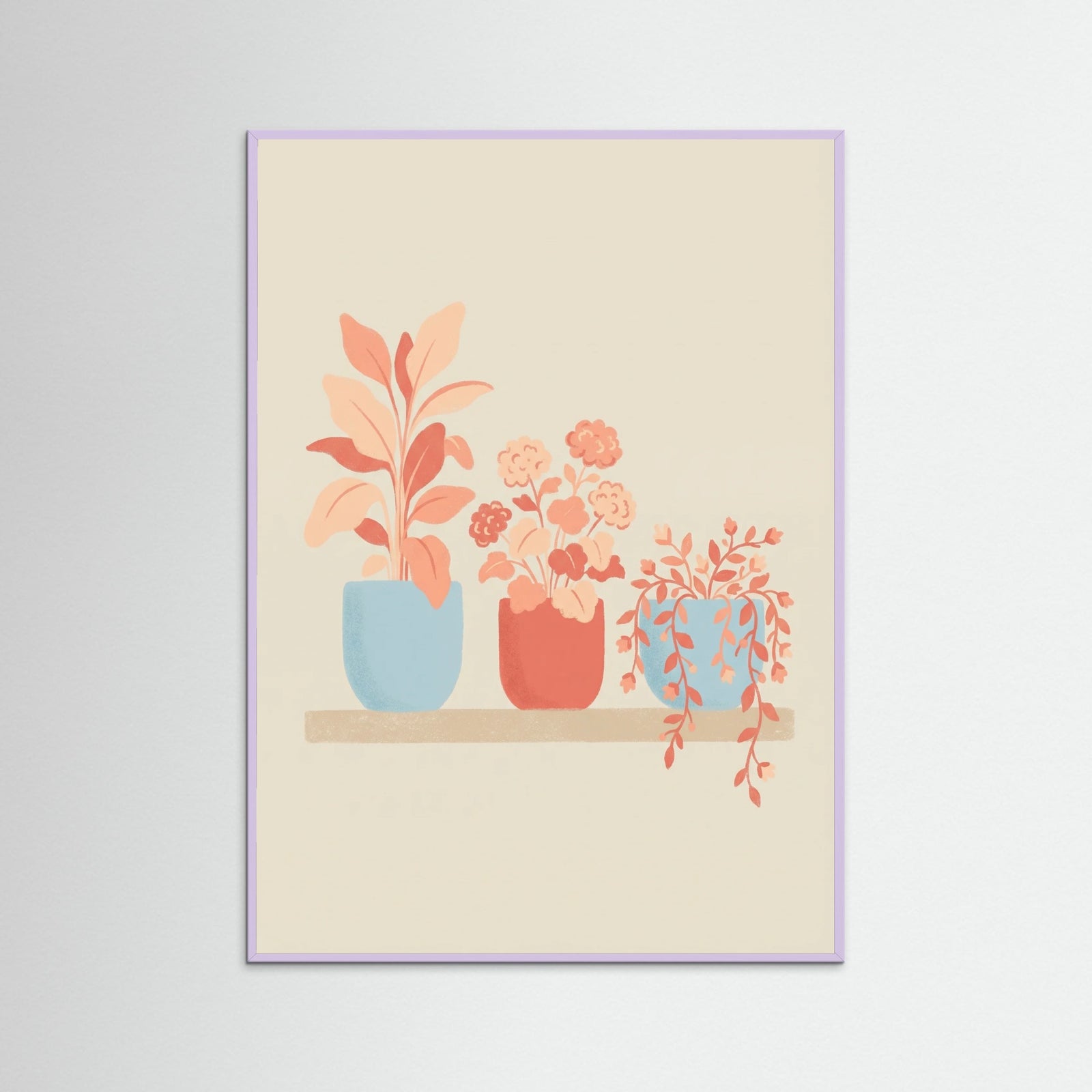 Lilac Wood Whimsical Floral Vase