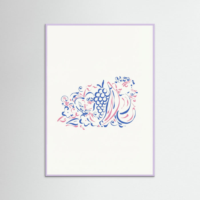 Lilac Wood Whimsical Fruit Medley