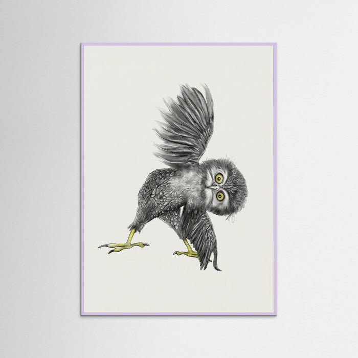 Lilac Wood Whimsical Owl Yoga