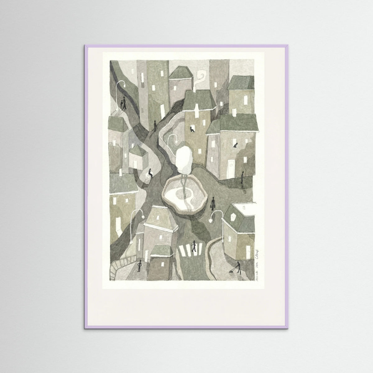 Lilac Wood Winding Cityscape