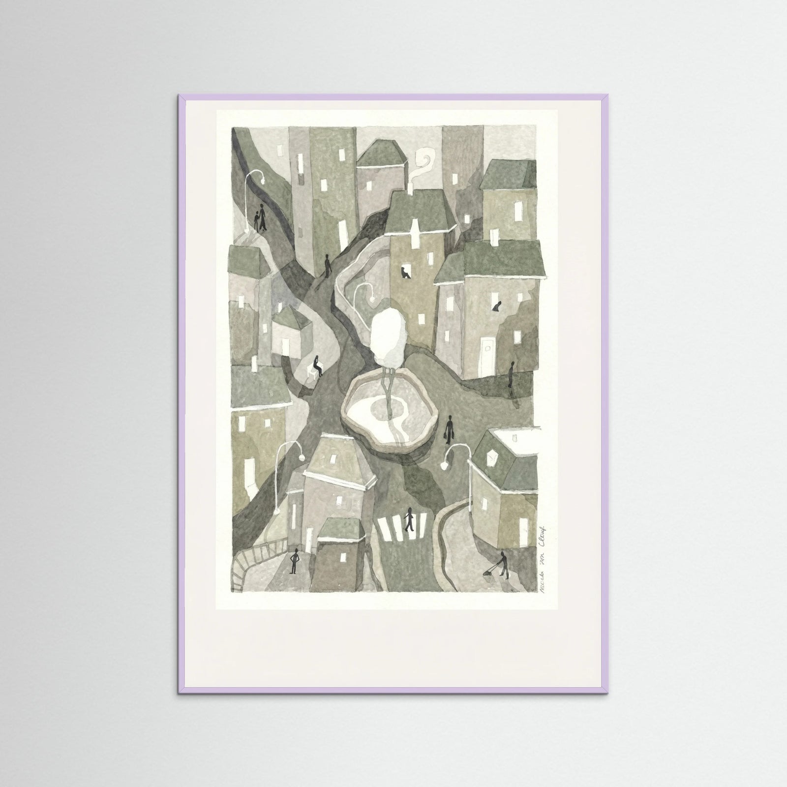 Lilac Wood Winding Cityscape