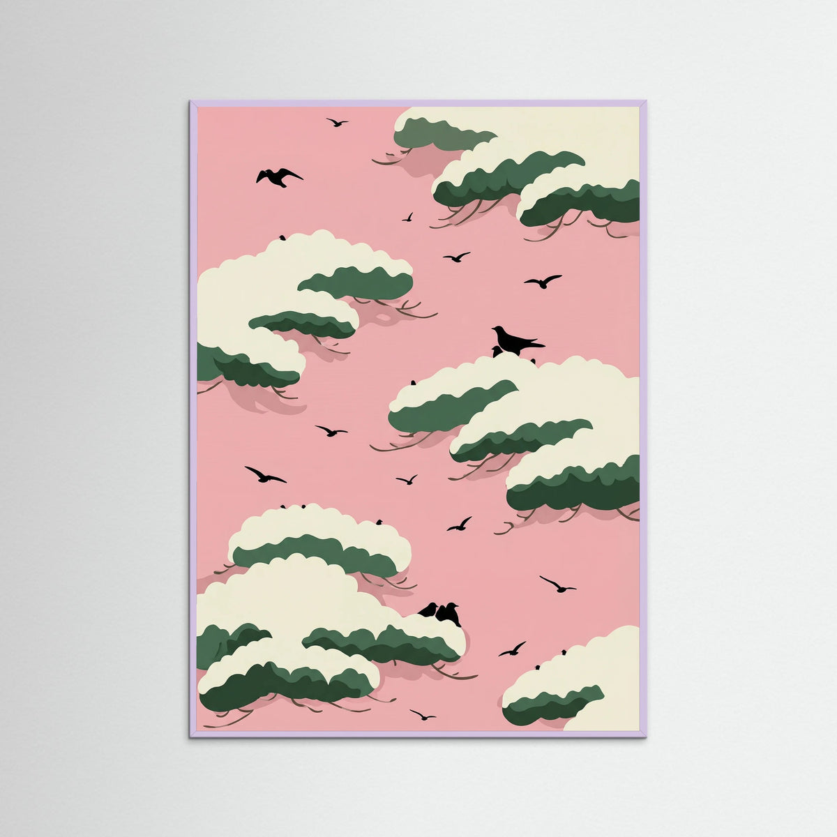 Lilac Wood Winter Cloud Serenity