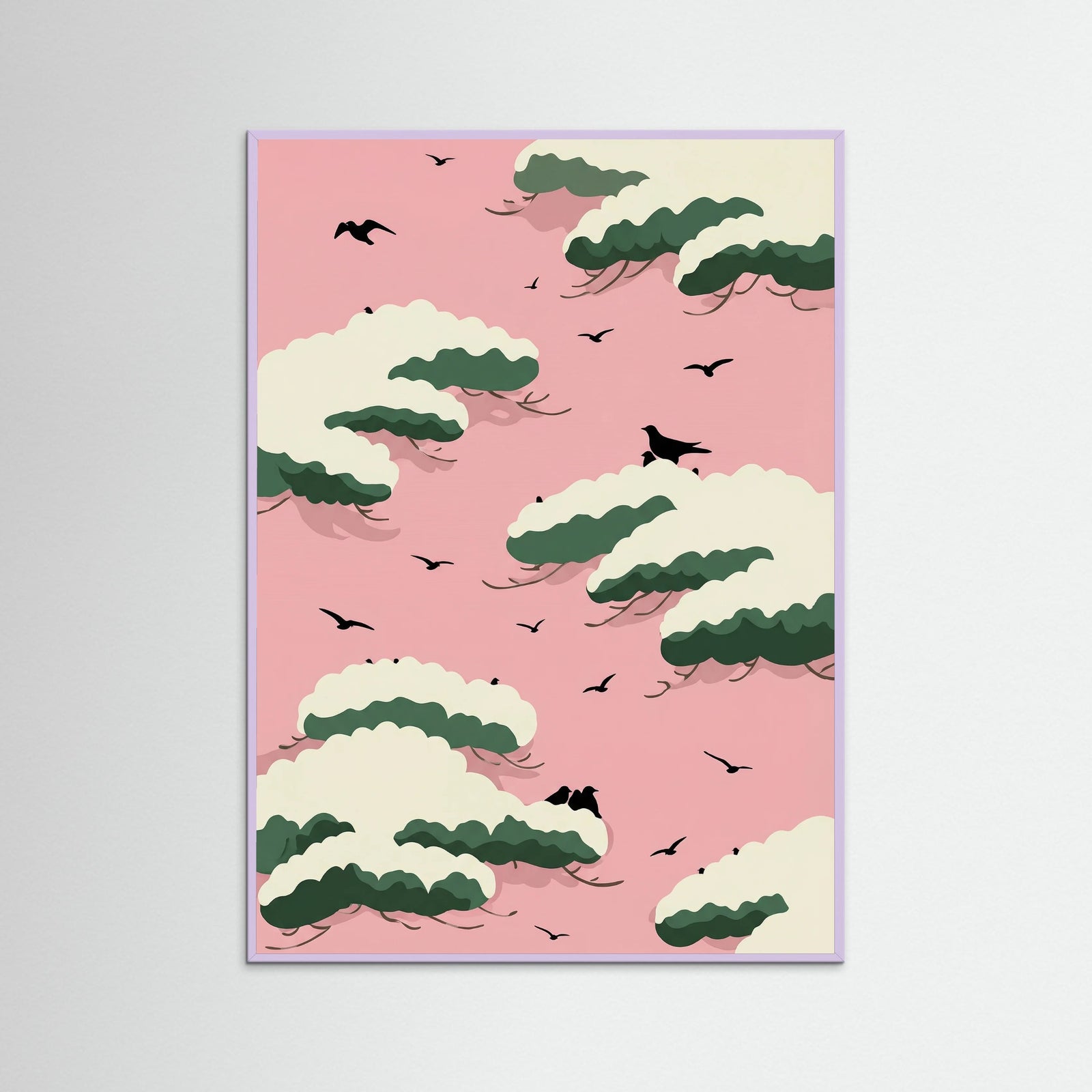 Lilac Wood Winter Cloud Serenity