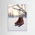 Lilac Wood Winter Sled Serenity