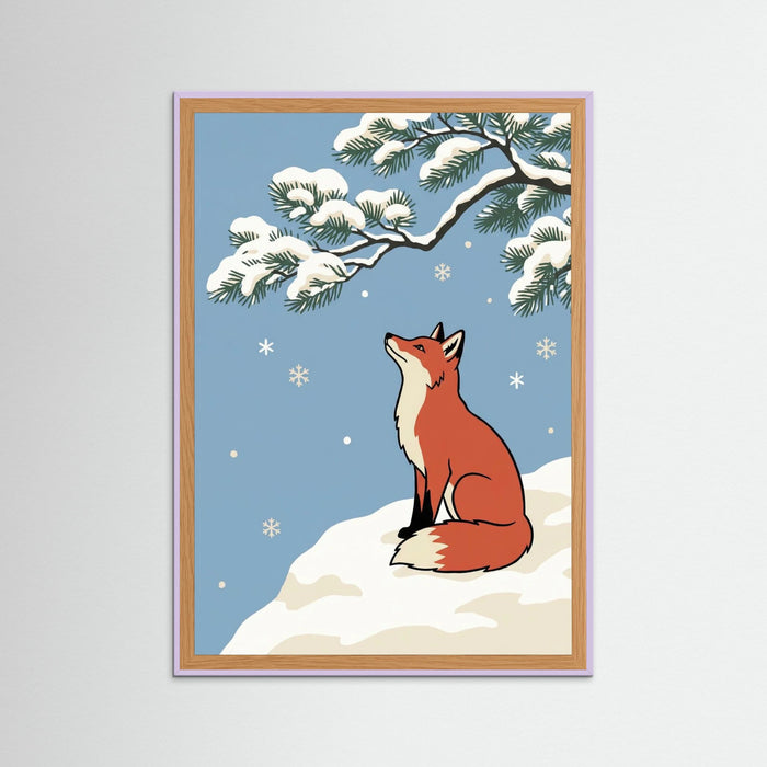Lilac Wood Winter Snowfall Cat
