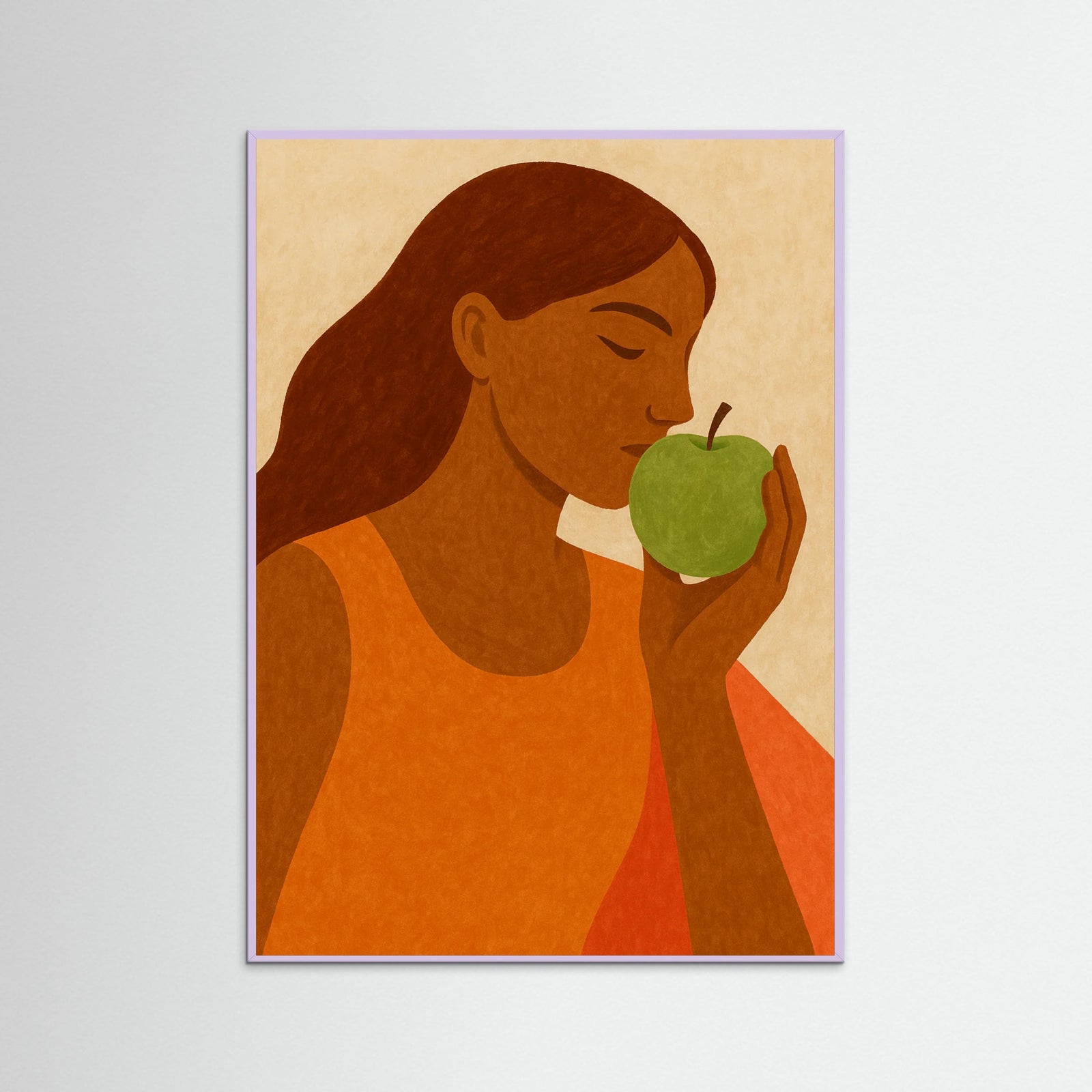 Lilac Wood Woman with Fruit