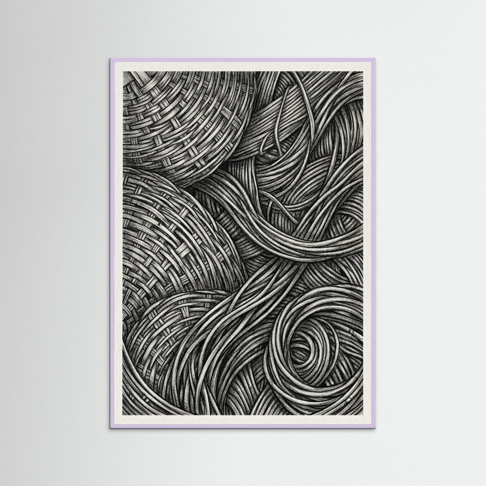 Lilac Wood Woven Folds