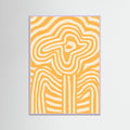 Lilac Wood Yellow Striped Flower Poster